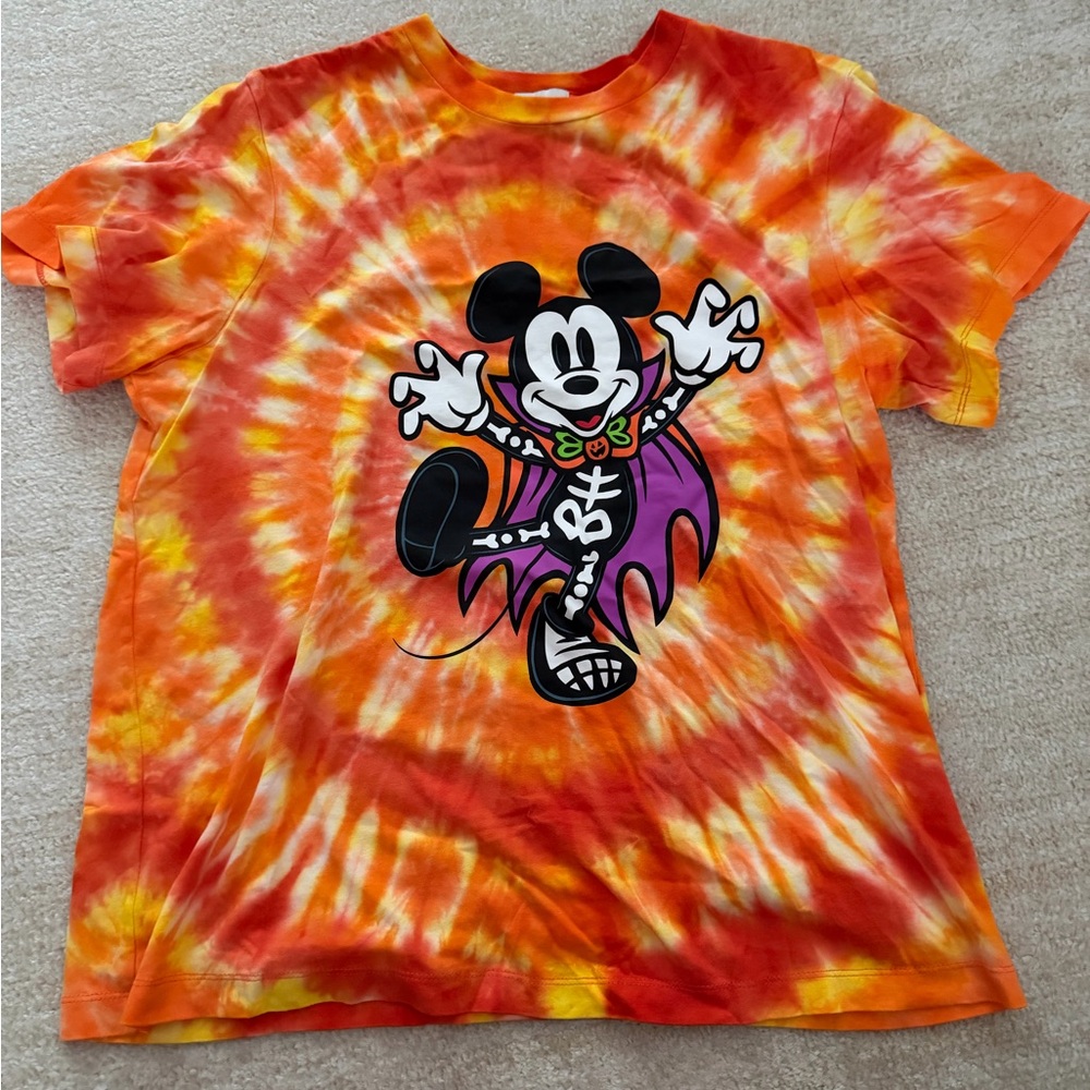 Halloween Disney Tie-Dye Mickey Mouse Tee Size M